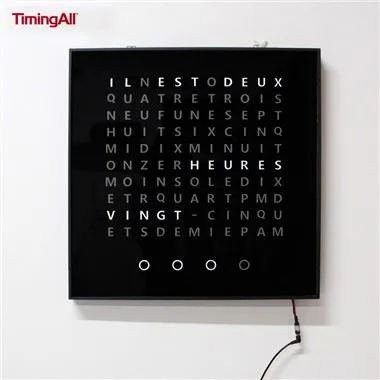 LED-beleuchtete französische Wort-Wanduhr