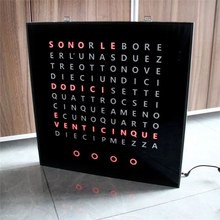 Large Italian LED Word Clock 50cm