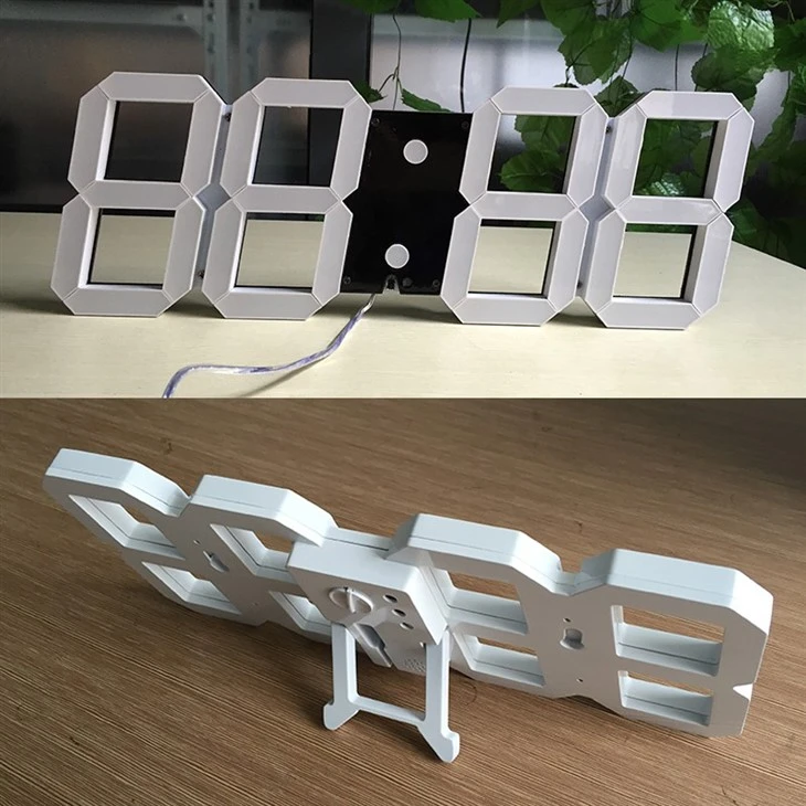 Yellow Wall Edup Home LED Clock in stock